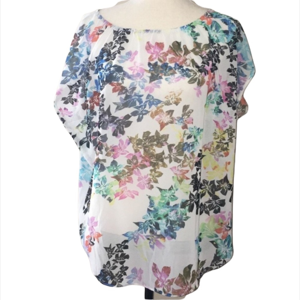 Cabi Sheer Floral Top-Sz S